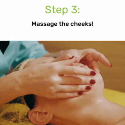 Face Massage Step 3: Massage the cheeks